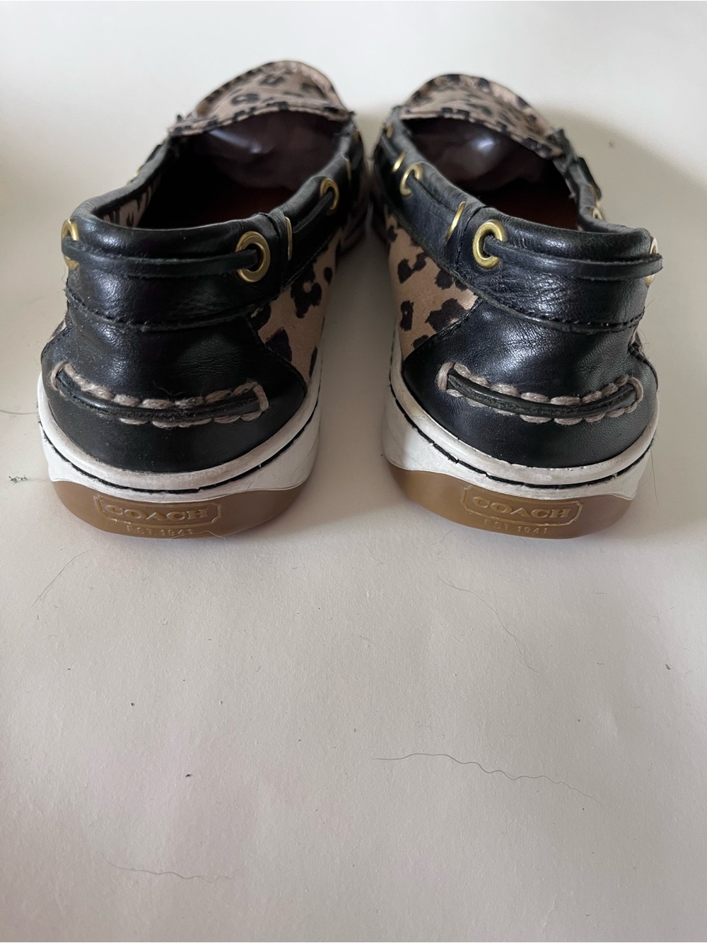 Coach Leopard Print Slip-On Loafers 10B - Picture 4 of 7
